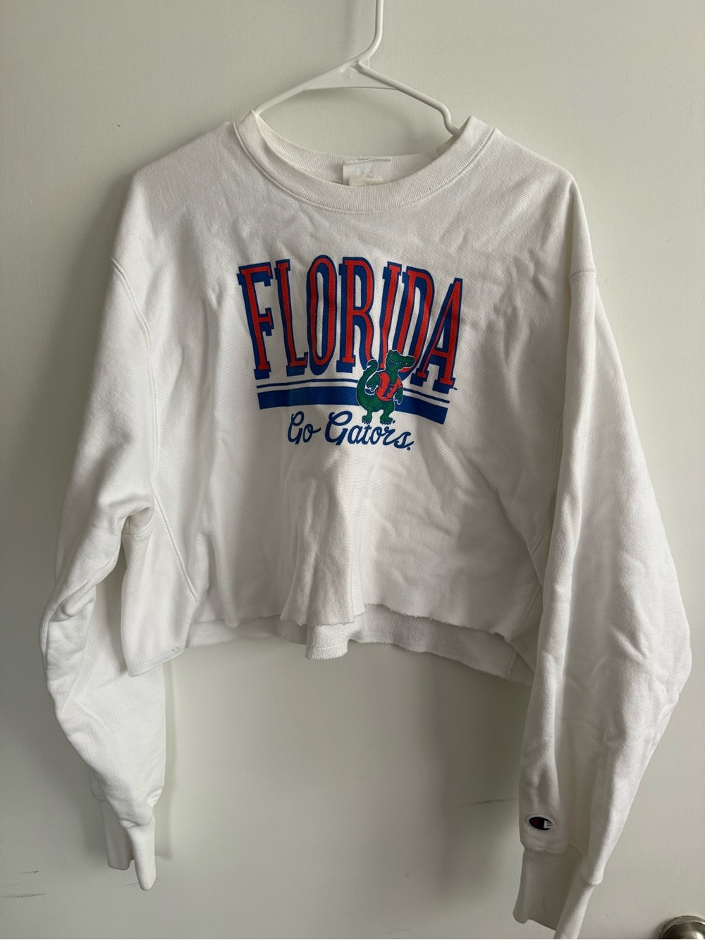 UF Florida Gators White Cropped Sweatshirt